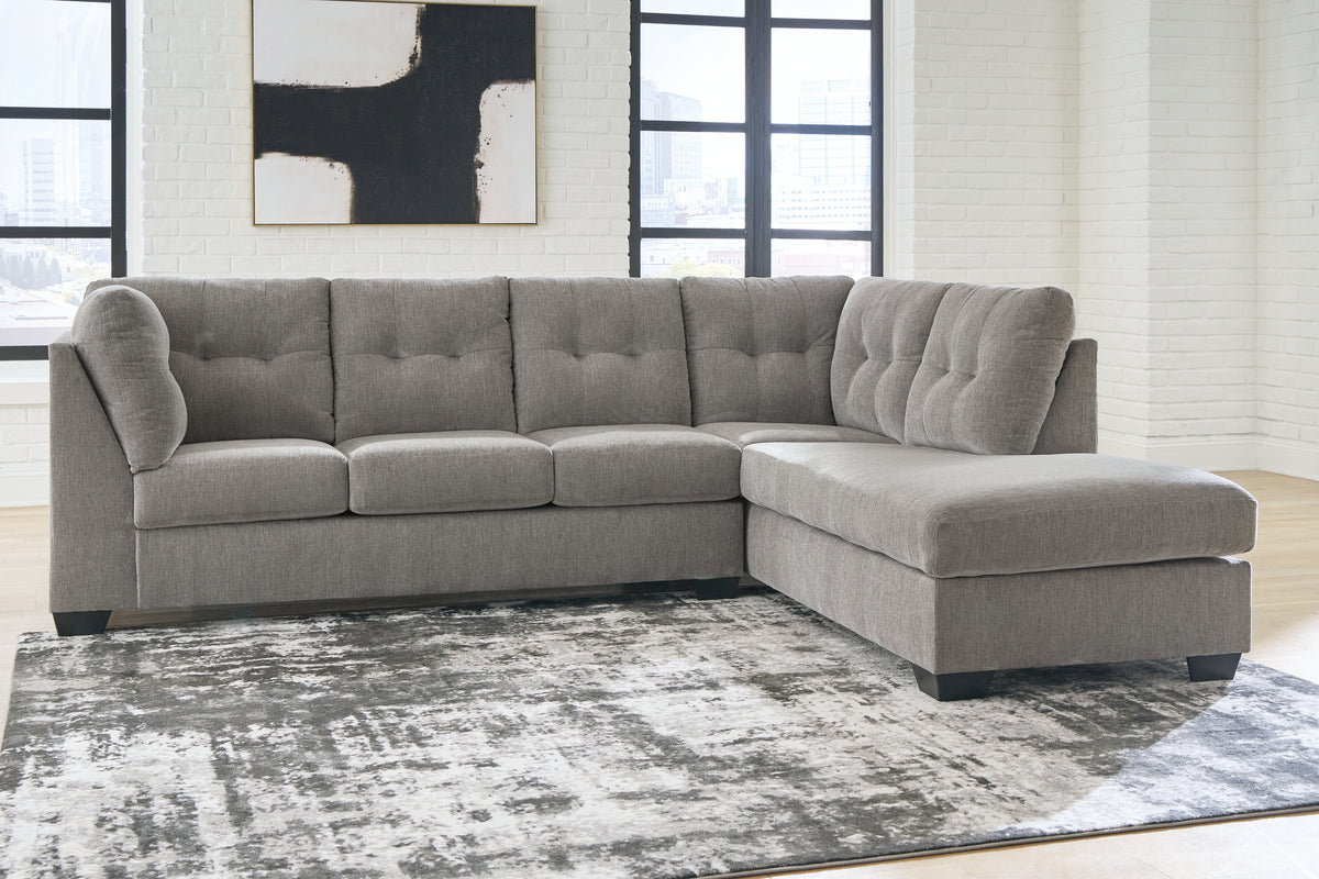Tampa Furniture Outlet Lutz - Ashley Furniture - Lanelly Sectional - LAF 2-Piece Sectional with Chaise / Alloy - 17504S1