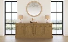 Florence 4-door Dining Sideboard Buffet Cabinet Rustic Honey