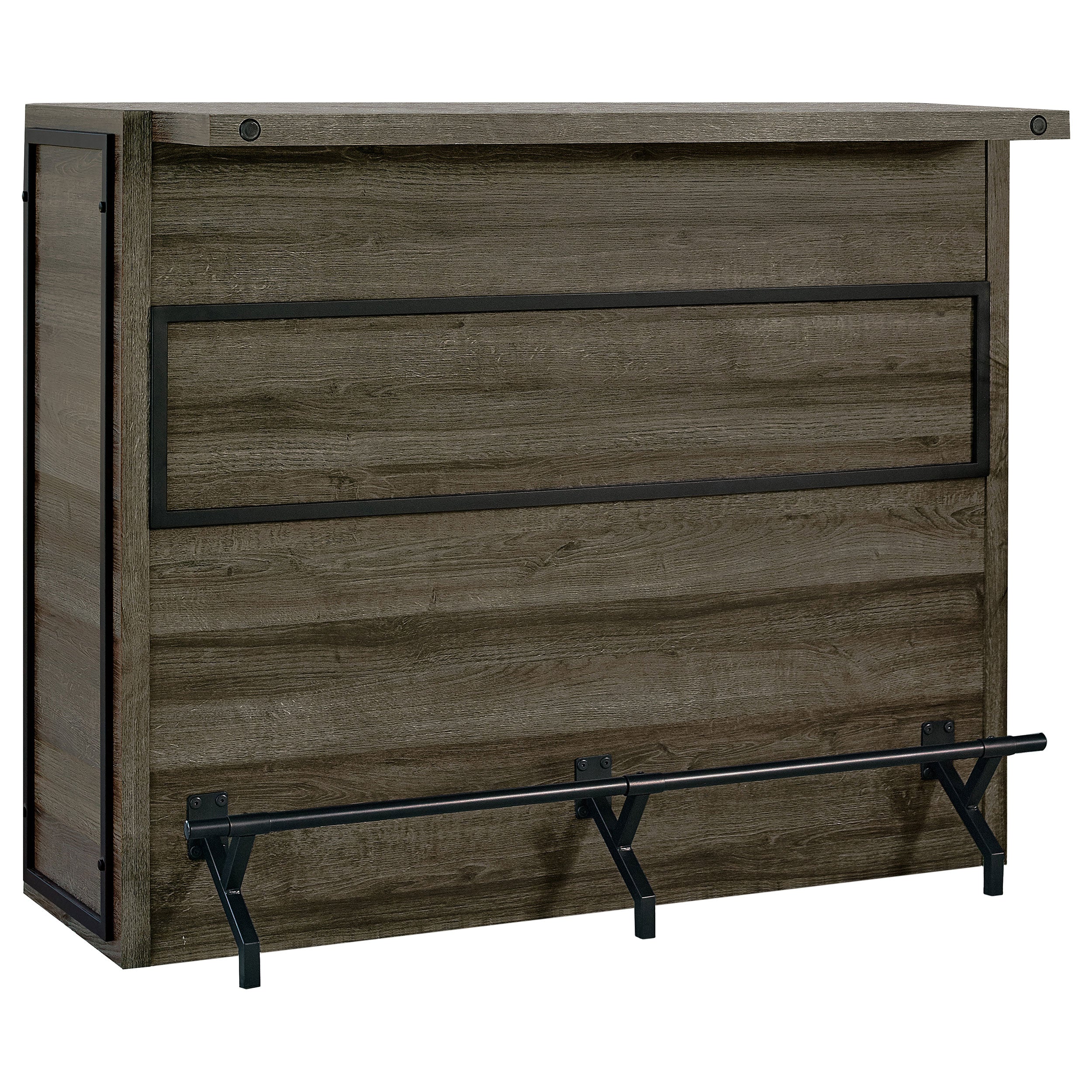 Tampa Furniture Outlet - Coaster - Joe 5-shelf Composite Wood Home Bar Wine Cabinet Aged Oak - 182071