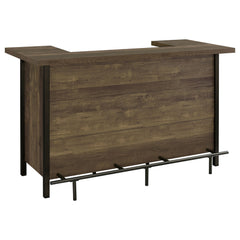 Tampa Furniture Outlet - Coaster - Bellemore Freestanding Home Bar Wine Cabinet Rustic Oak - 182104