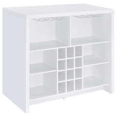 Tampa Furniture Outlet - Coaster - Topanga Engineered Wood Freestanding Home Bar White - 182786