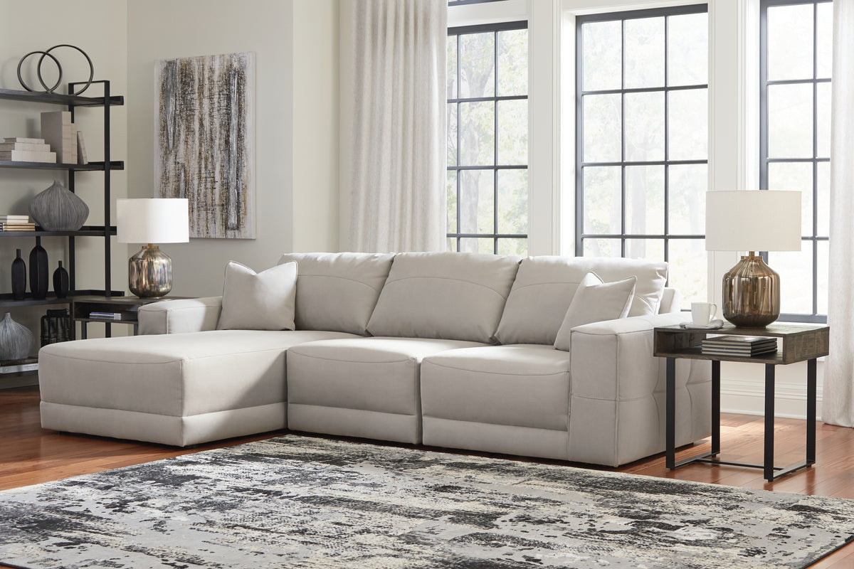 Tampa Furniture Outlet Lutz - Ashley Furniture - Next-Gen Gaucho Sectional - RAF 3-Piece Sectional Sofa with Chaise / Gray - 18304S1