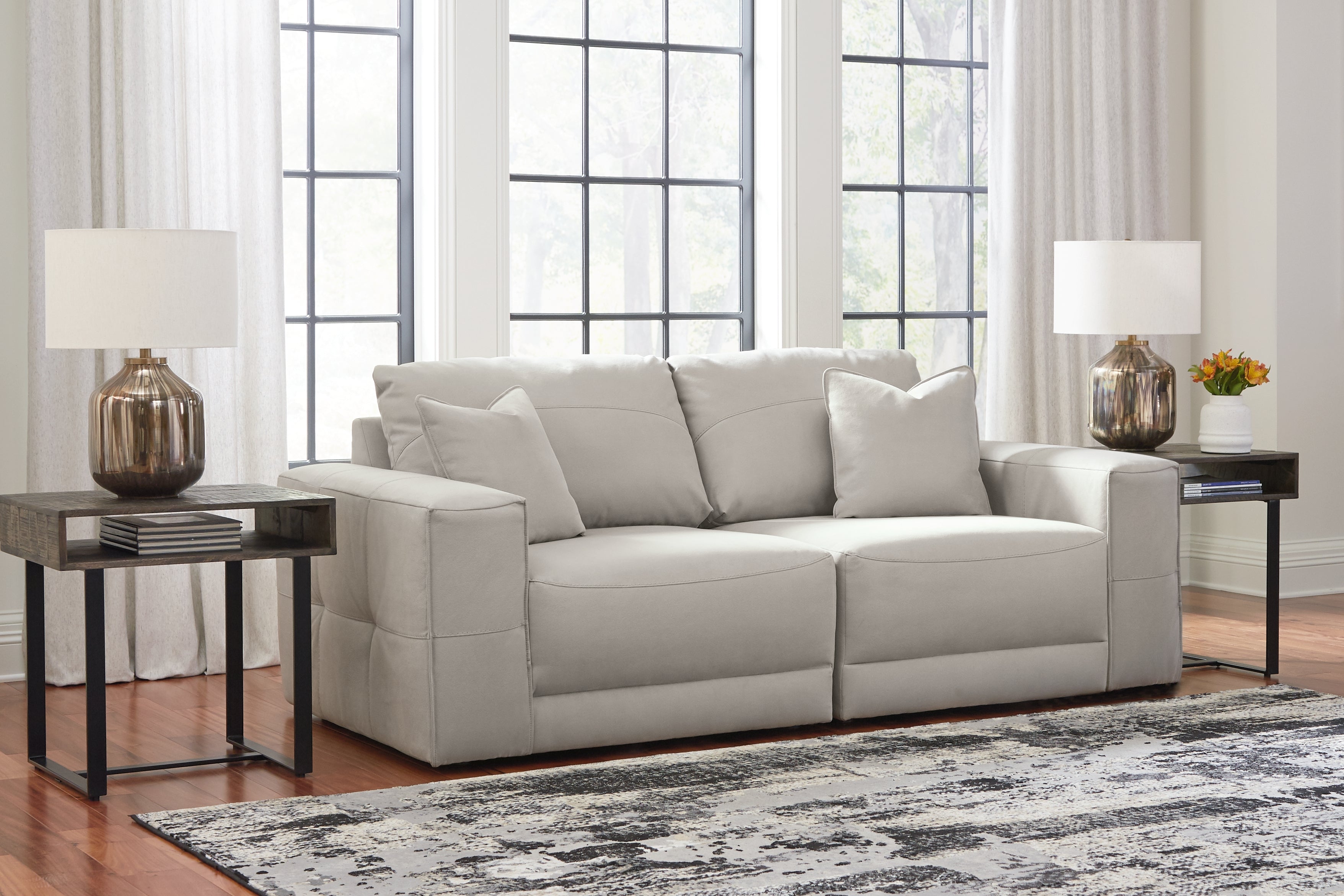 Tampa Furniture Outlet Lutz - Ashley Furniture - Next-Gen Gaucho Sectional - RAF 2-Piece Sectional Loveseat / Gray - 18304S3