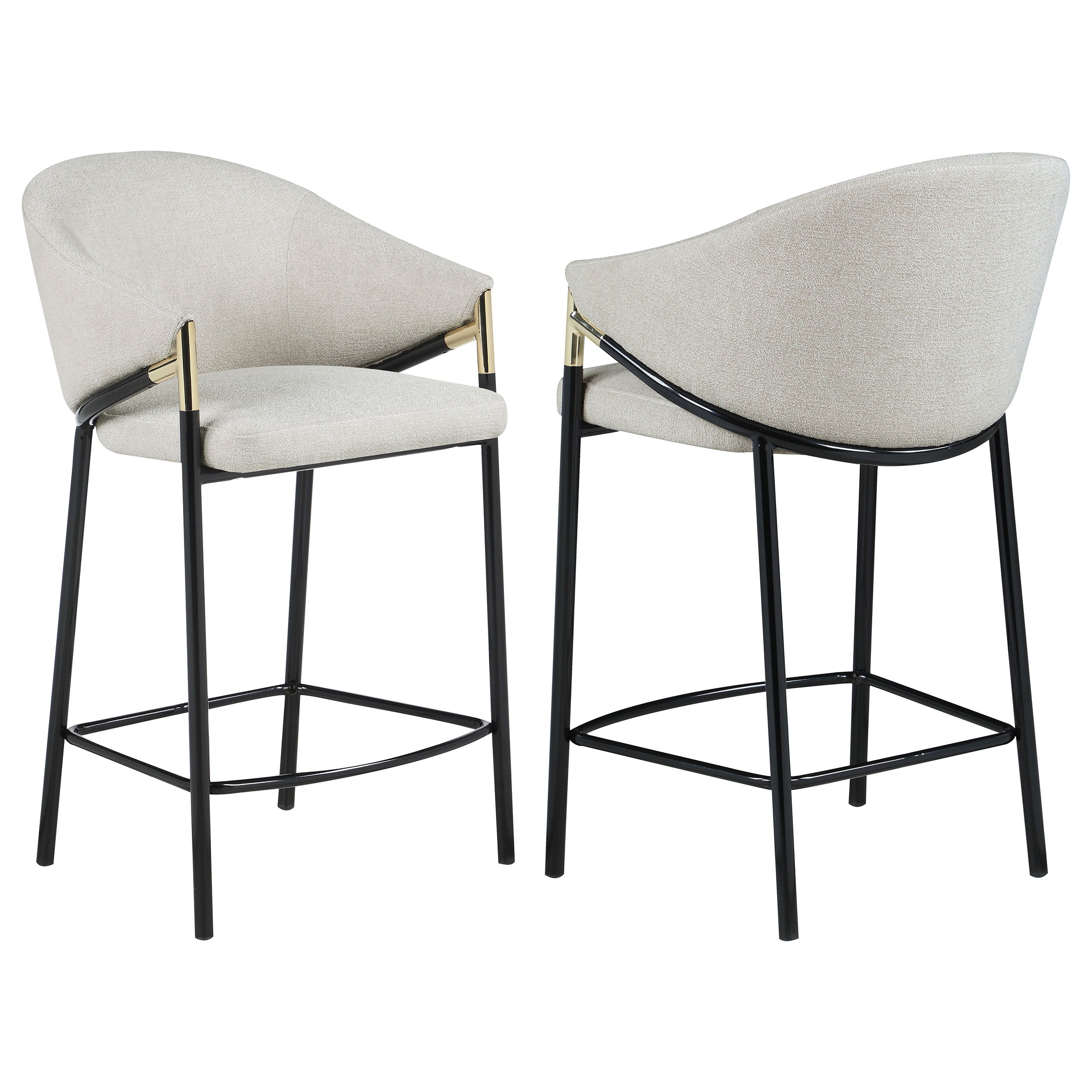 Tampa Furniture Outlet - Coaster - Chadwick Fabric Upholstered Counter Chair Beige (Set of 2) - 183436