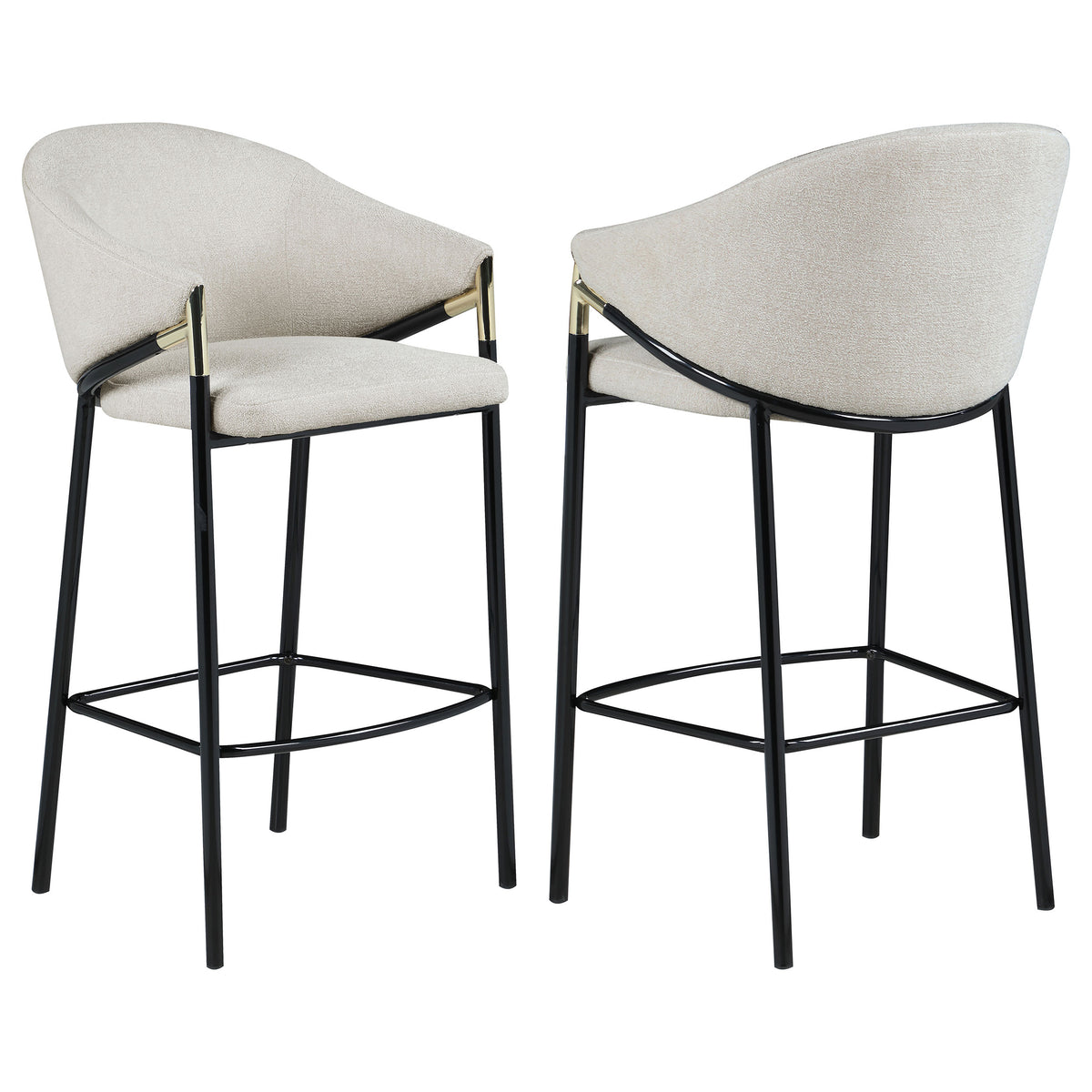 Tampa Furniture Outlet - Coaster - Chadwick Fabric Upholstered Bar Chair Beige (Set of 2) - 183437