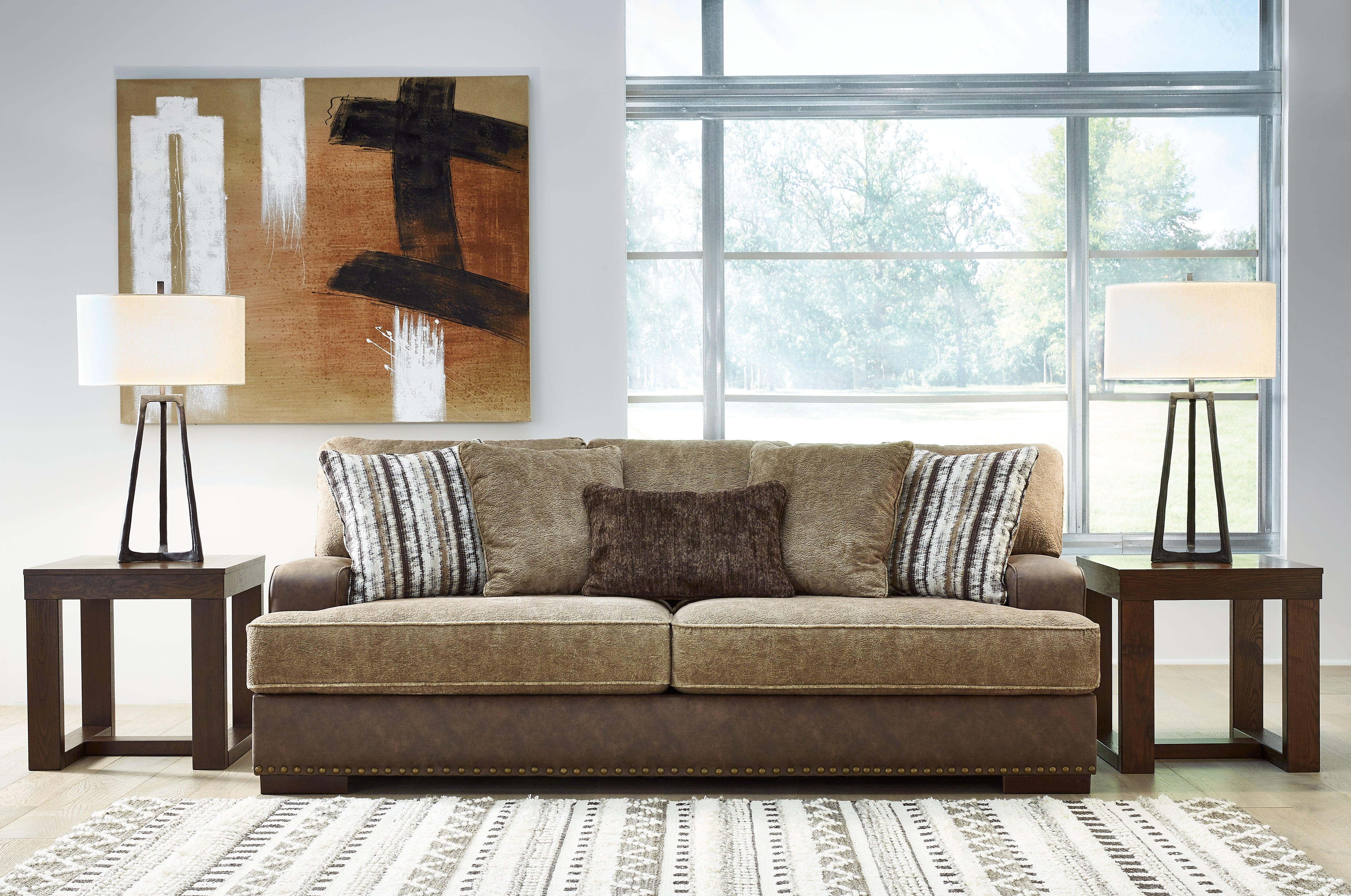 Tampa Furniture Outlet Lutz - Ashley Furniture - Alesbury Living Room - Sofa / Chocolate - 1870438