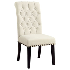 Alana Fabric Upholstered Dining Side Chair Beige (Set of 2)