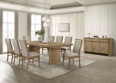 Tampa Furniture Outlet - Coaster - Adina 10-piece Extension Dining Set Distressed Light Brown - 193611-S10
