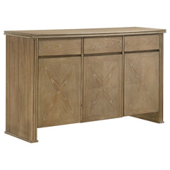 Tampa Furniture Outlet - Coaster - Adina 3-door 59-inch Sideboard Server Distressed Light Brown - 193615