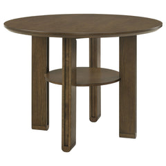 Tampa Furniture Outlet - Coaster - Ottowa 47-inch Round Counter Height Dining Table Brown - 193668