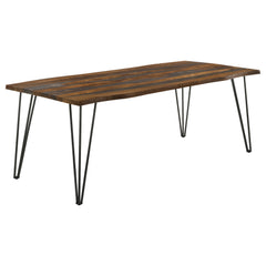 Tampa Furniture Outlet - Coaster - Neve 80-inch Live Edge Dining Table Grey Sheesham - 193861