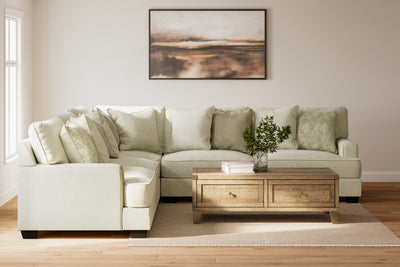 Tampa Furniture Outlet Lutz - Ashley Furniture - Rawcliffe Sectional - LAF 4-Piece Sectional / Parchment - 19604S2