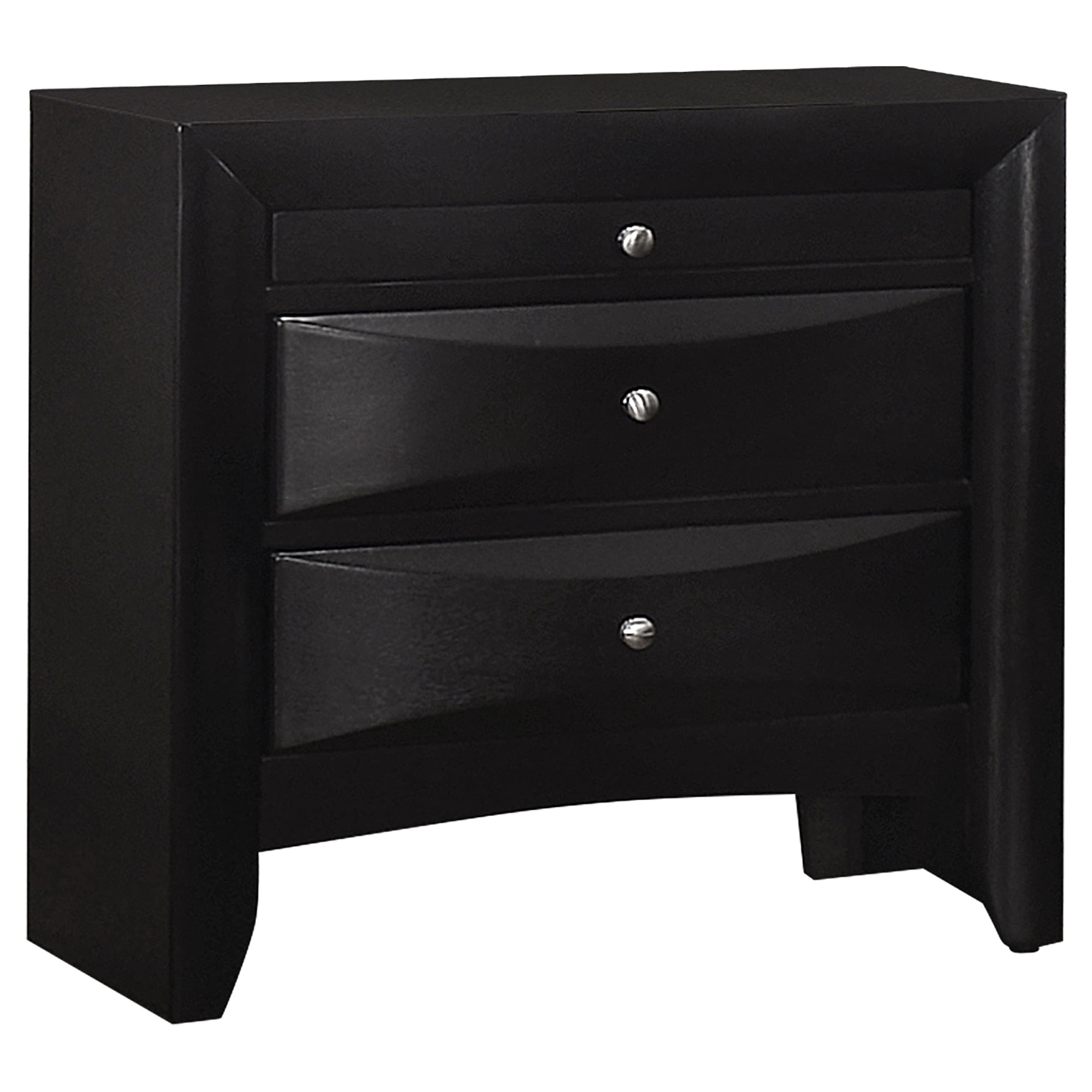 Tampa Furniture Outlet - Coaster - Briana 2-drawer Nightstand Black - 200702