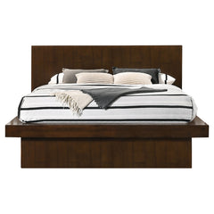 Tampa Furniture Outlet - Coaster - Jessica Wood Queen LED Panel Bed Cappuccino - 200711Q