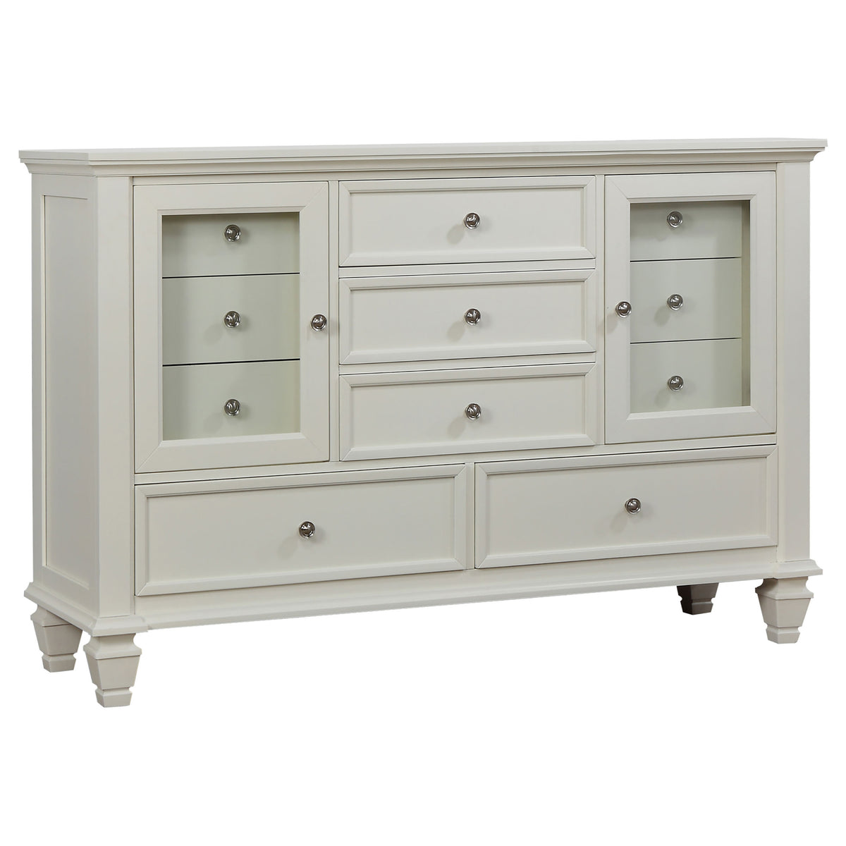 Tampa Furniture Outlet - Coaster - Sandy Beach 11-drawer Dresser Cream White - 201303