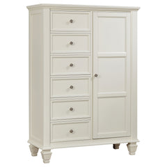 Tampa Furniture Outlet - Coaster - Sandy Beach 8-drawer Door Chest Cream White - 201308