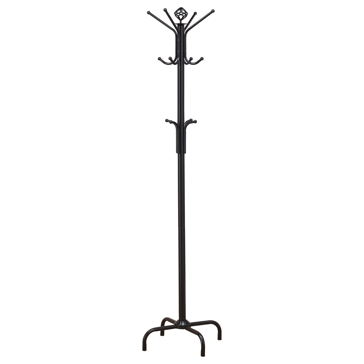Tampa Furniture Outlet - Coaster - Collier 12 Hook Freestanding Coat Rack Hat Hanger Black - 2019