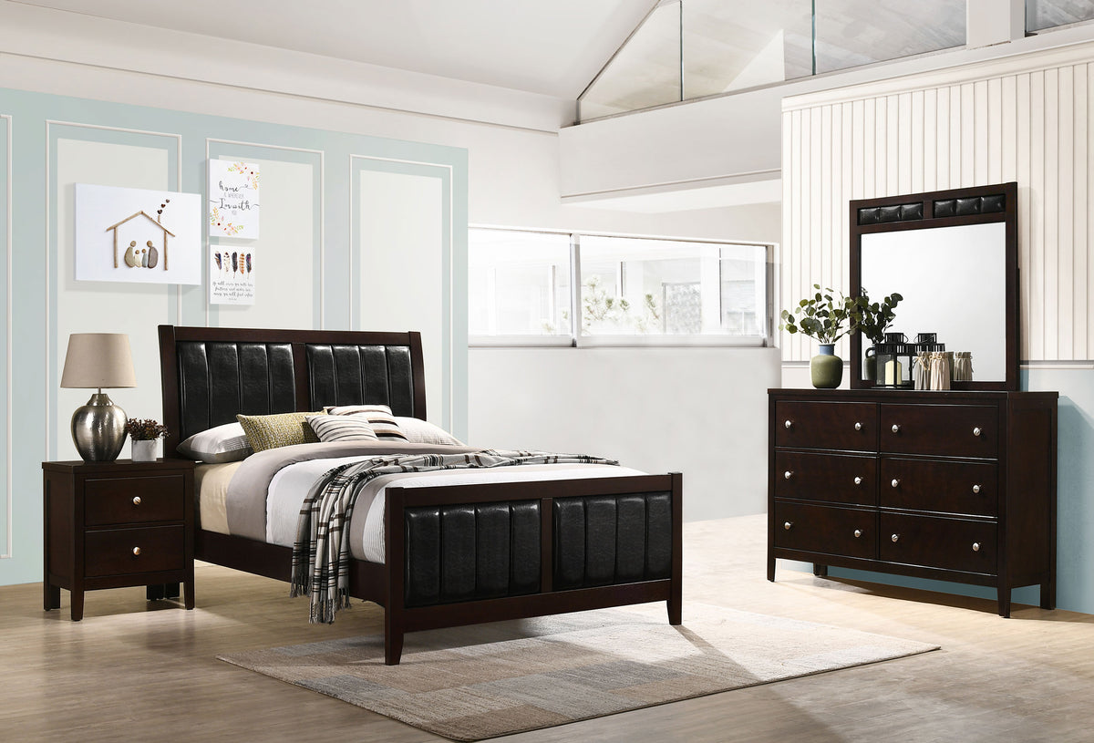 Tampa Furniture Outlet - Coaster - Carlton 4-piece Full Bedroom Set Cappuccino - 202091F-S4