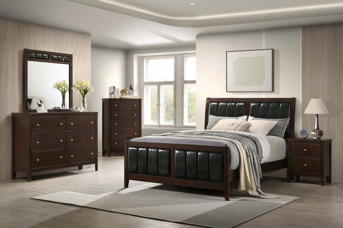 Tampa Furniture Outlet - Coaster - Carlton 5-piece Queen Bedroom Set Cappuccino - 202091Q-S5