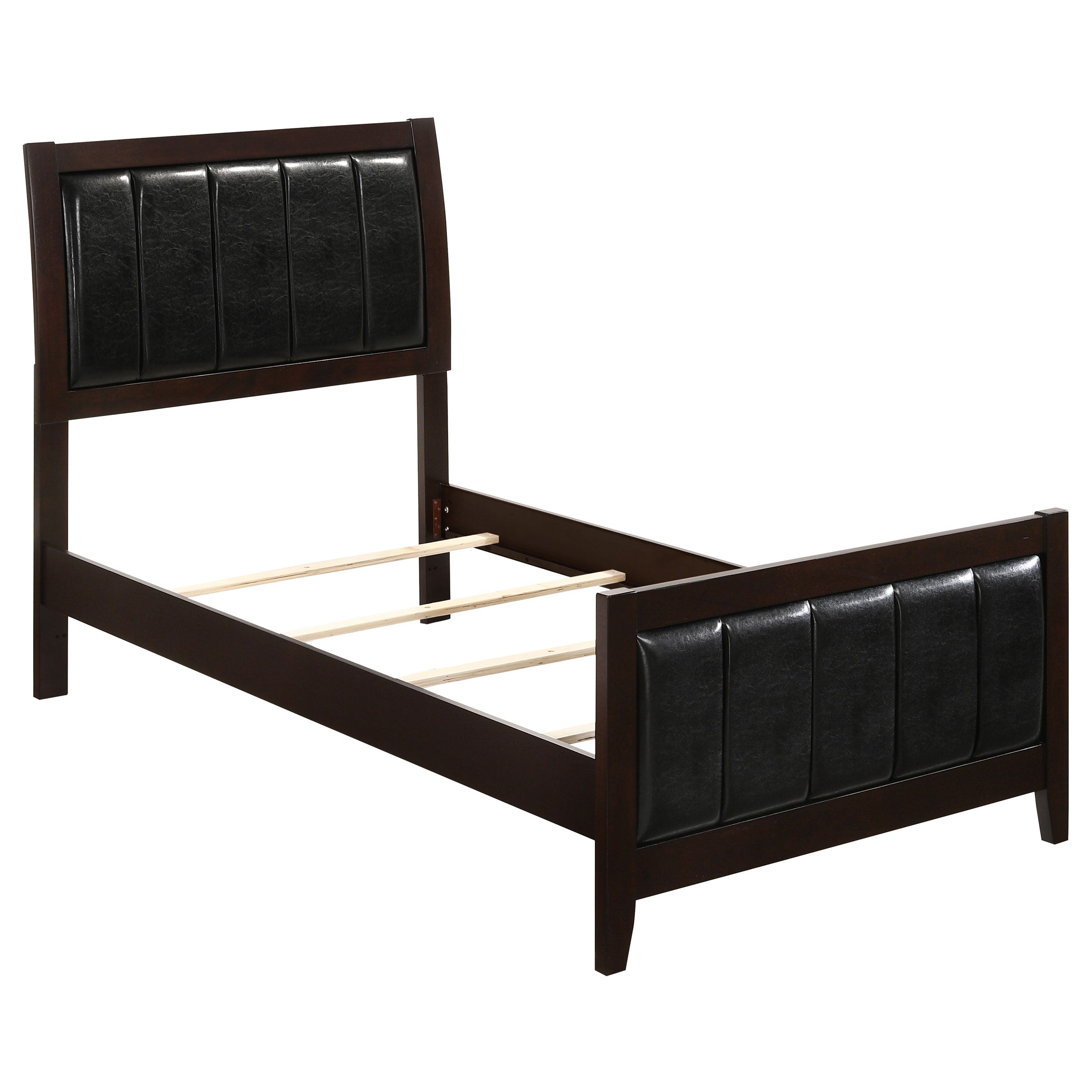 Tampa Furniture Outlet - Coaster - Carlton Wood Twin Panel Bed Cappuccino - 202091T