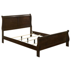 Tampa Furniture Outlet - Coaster - Louis Philippe Wood Queen Sleigh Bed Cappuccino - 202411Q