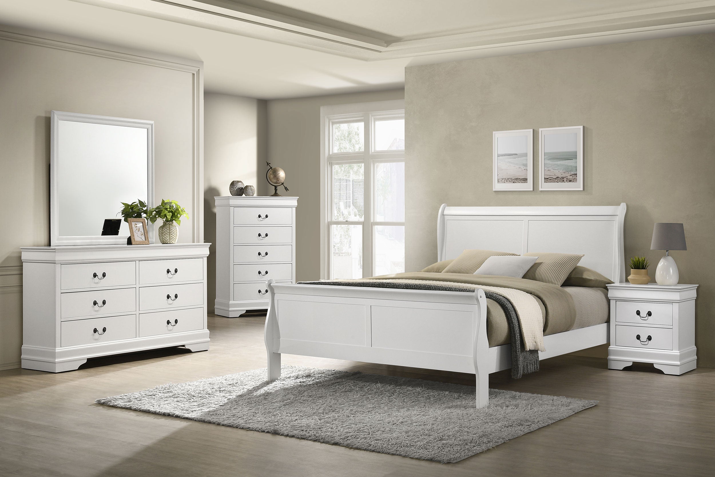 Tampa Furniture Outlet - Coaster - Louis Philippe 5-piece Full Bedroom Set White - 202441F-S5