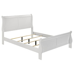 Tampa Furniture Outlet - Coaster - Louis Philippe 47-inch Eastern King Sleigh Panel Bed White - 202441KE