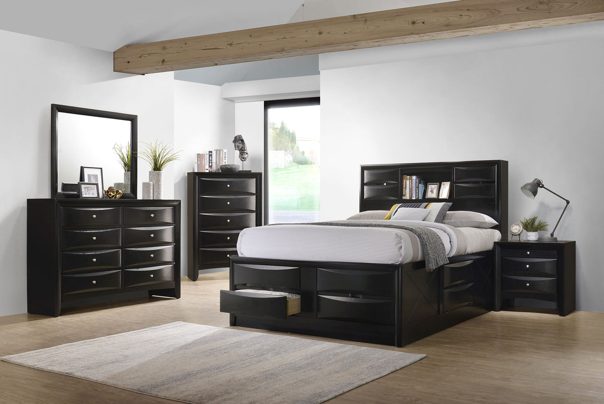 Tampa Furniture Outlet - Coaster - Briana 5-piece California King Bedroom Set Black - 202701KW-S5