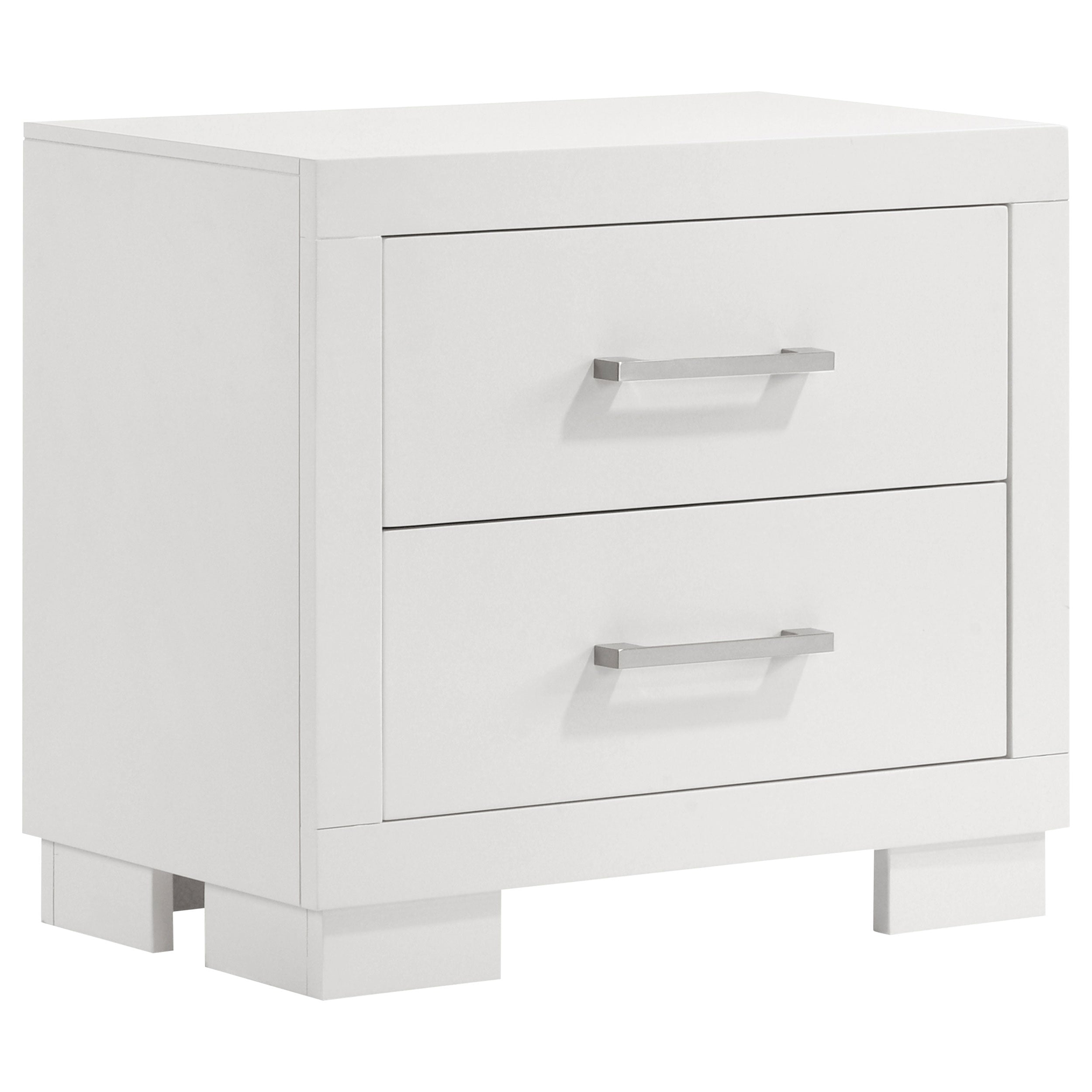 Tampa Furniture Outlet - Coaster - Jessica 2-drawer Nightstand Snow White - 202992