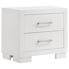 Tampa Furniture Outlet - Coaster - Jessica 2-drawer Nightstand Snow White - 202992