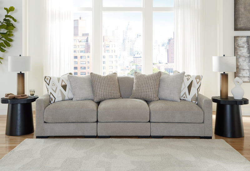 Tampa Furniture Outlet Lutz - Ashley Furniture - Aslan Court Sectional - RAF 3-Piece Sofa Sectional / Pebble - 20305S2