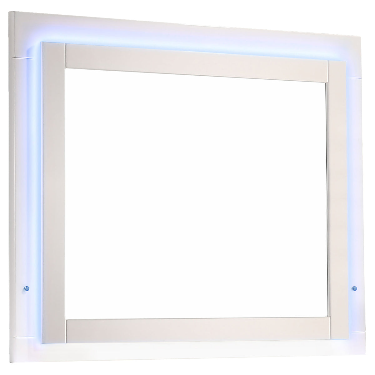 Tampa Furniture Outlet - Coaster - Felicity Wood LED Dresser Mirror White High Gloss - 203504LED