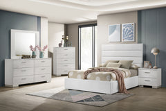 Tampa Furniture Outlet - Coaster - Felicity 5-piece Full Bedroom Set White High Gloss - 203511F-S5