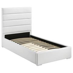 Tampa Furniture Outlet - Coaster - Felicity 53-inch Upholstered Twin Platform Bed White - 203511T
