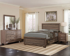 Tampa Furniture Outlet - Coaster - Kauffman 4-piece California King Bedroom Set Washed Taupe - 204190KW-S4