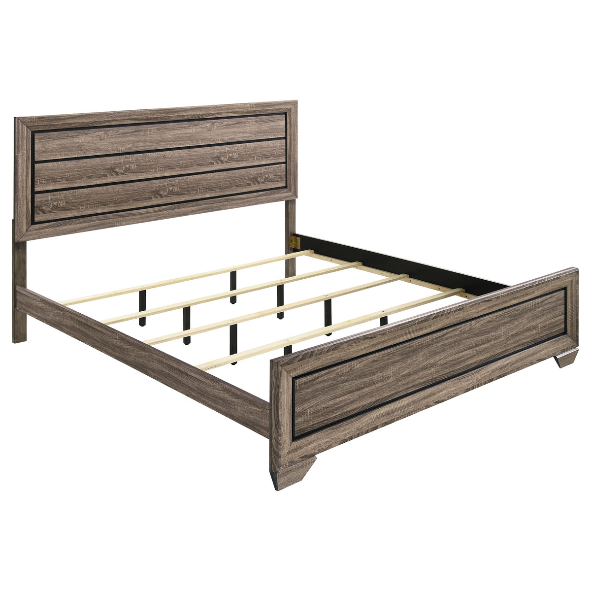 Tampa Furniture Outlet - Coaster - Kauffman Wood Eastern King Panel Bed Washed Taupe - 204191KE