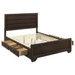 Tampa Furniture Outlet - Coaster - Kauffman Wood Queen Storage Panel Bed Dark Cocoa - 204390Q