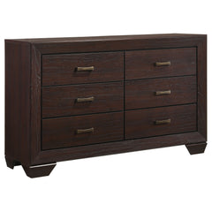 Tampa Furniture Outlet - Coaster - Kauffman 6-drawer Dresser Dark Cocoa - 204393