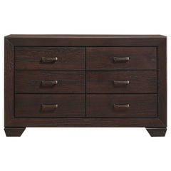 Kauffman 6-drawer Dresser Dark Cocoa