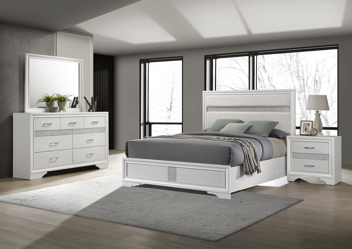 Tampa Furniture Outlet - Coaster - Miranda 4-piece California King Bedroom Set White - 205110KW-S4