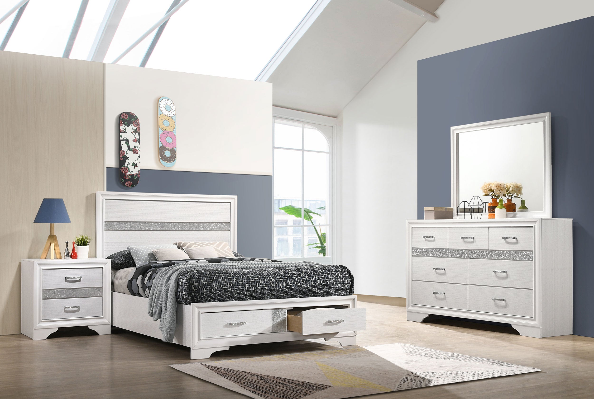 Tampa Furniture Outlet - Coaster - Miranda 4-piece Full Bedroom Set White - 205111F-S4
