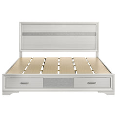 Miranda 51-inch Wood California King Storage Panel Bed White