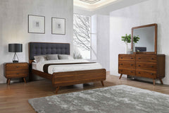 Tampa Furniture Outlet - Coaster - Robyn 4-piece California King Bedroom Set Dark Walnut - 205131KW-S4