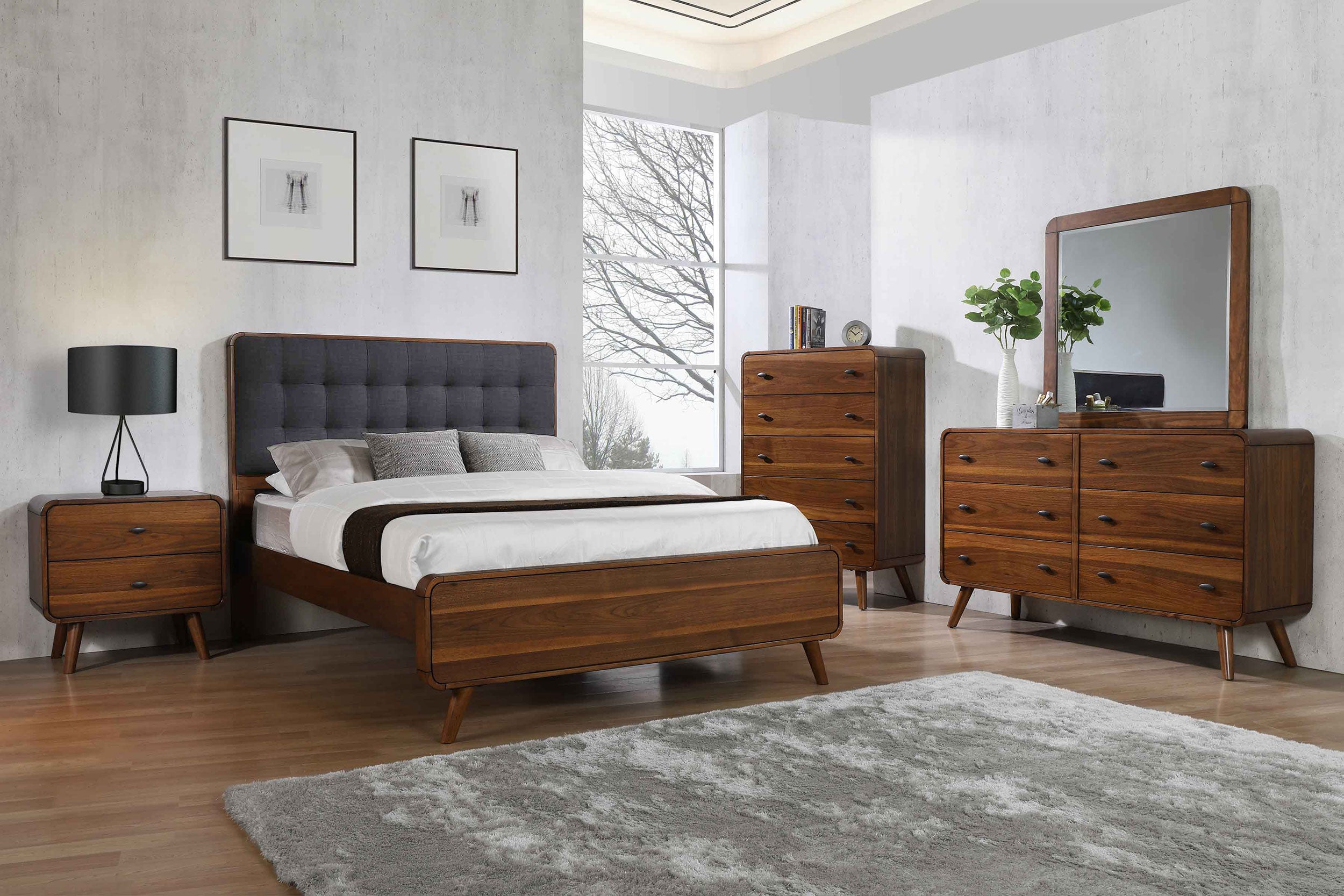 Tampa Furniture Outlet - Coaster - Robyn 5-piece California King Bedroom Set Dark Walnut - 205131KW-S5