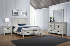 Tampa Furniture Outlet - Coaster - Franco 4-piece Eastern King Bedroom Set Distressed White - 205330KE-S4