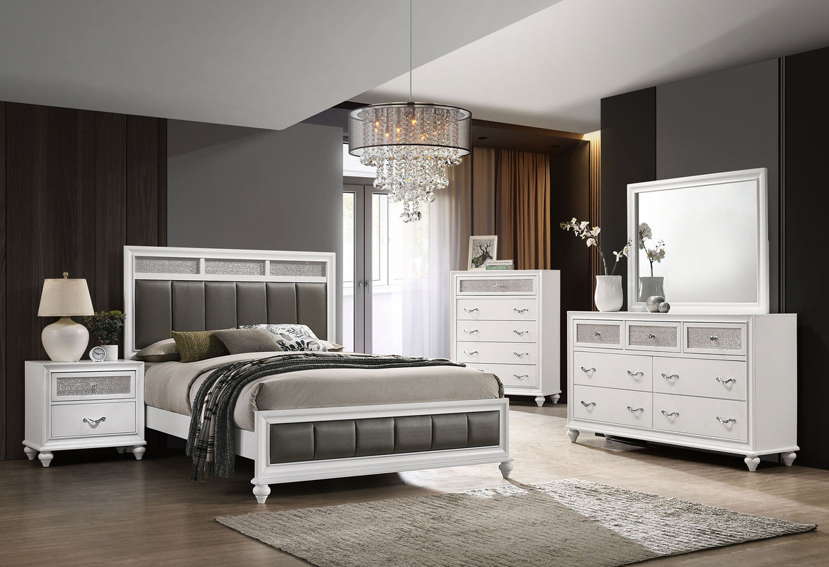 Tampa Furniture Outlet - Coaster - Barzini 5-piece Queen Bedroom Set White - 205891Q-S5