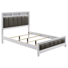 Tampa Furniture Outlet - Coaster - Barzini Wood Queen Panel Bed White - 205891Q