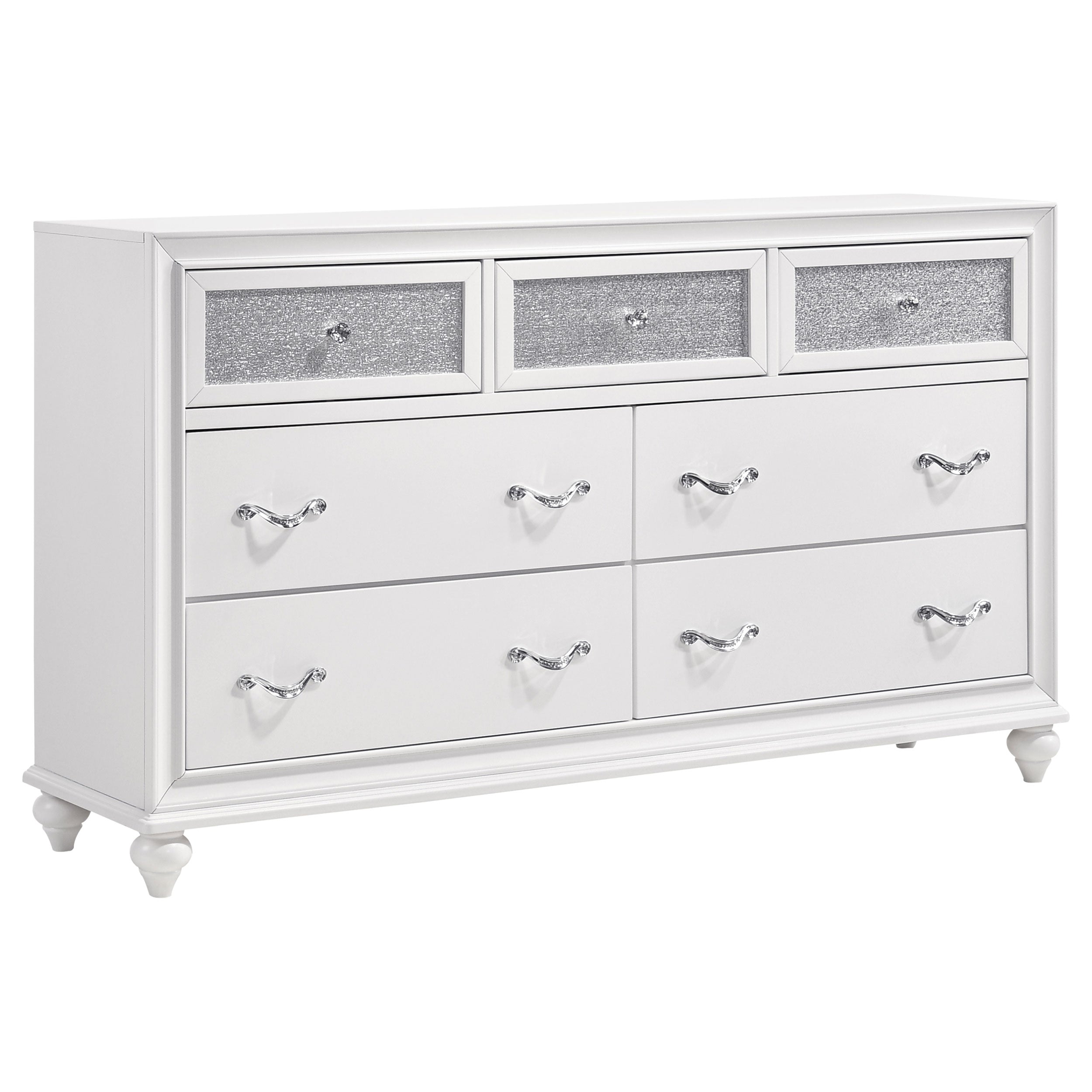 Tampa Furniture Outlet - Coaster - Barzini 7-drawer Dresser White - 205893