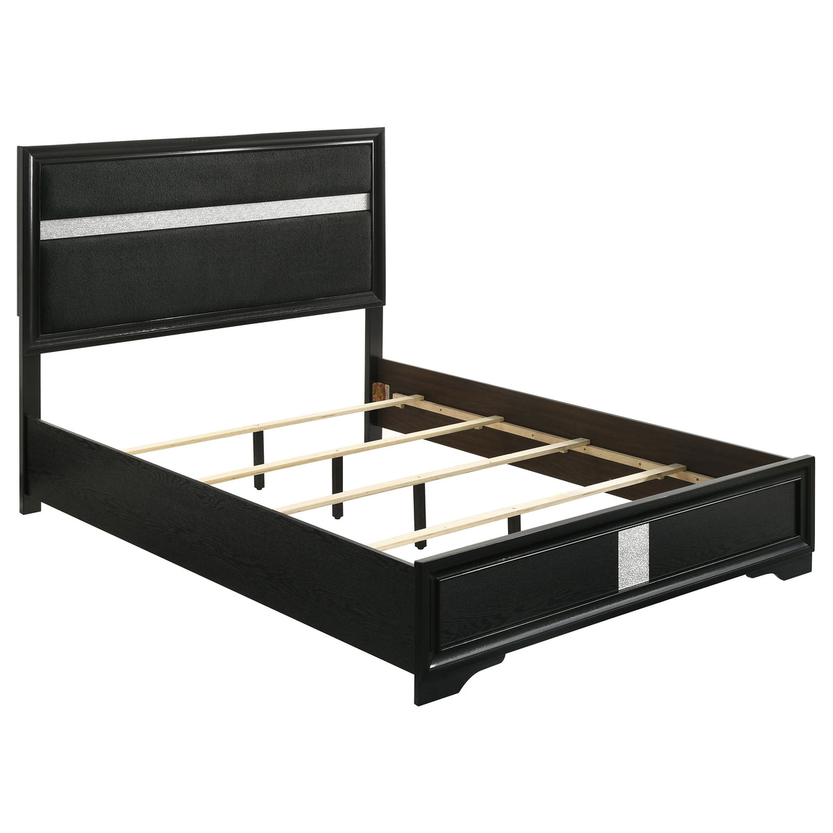 Tampa Furniture Outlet - Coaster - Miranda 54-inch Upholstered Eastern King Panel Bed Black - 206360KE