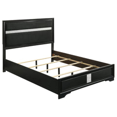 Tampa Furniture Outlet - Coaster - Miranda 54-inch Upholstered Eastern King Panel Bed Black - 206360KE